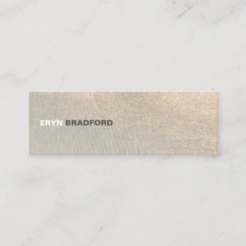 Modern Minimalist Professional Subtle Gold Texture Mini Business Card