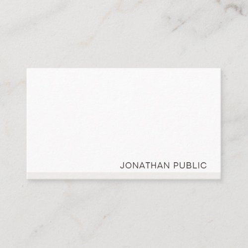 Modern Minimalist Professional Template Elegant Business Card