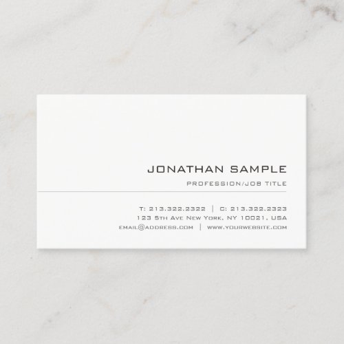 Modern Minimalist Professional Template Elegant Business Card