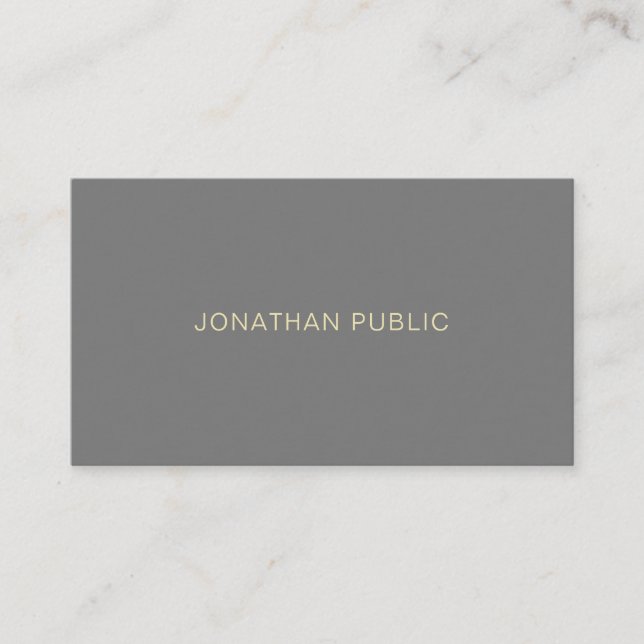 Modern Minimalist Professional Template Luxury Business Card (Front)