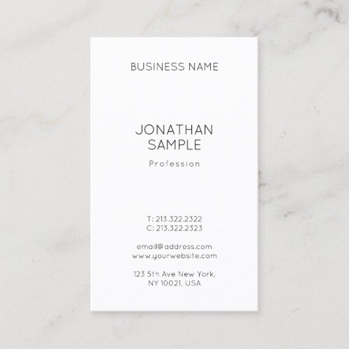 Modern Minimalist Professional Template Simple Business Card