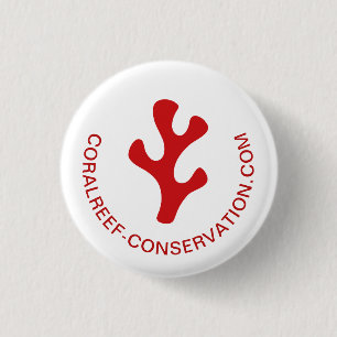 Modern Minimalist Promotional Red Coral Logo Button
