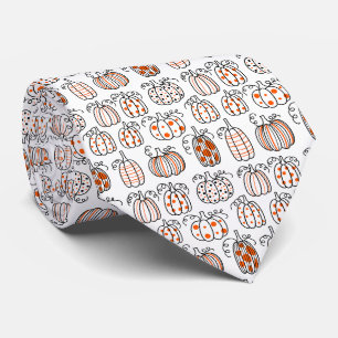 Modern Minimalist Pumpkin – Orange Abstract Neck Tie
