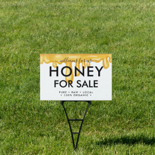 Modern Minimalist Pure Honey For Sale Farm Sign