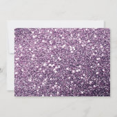 Modern minimalist purple glitter 30th birthday invitation (Back)