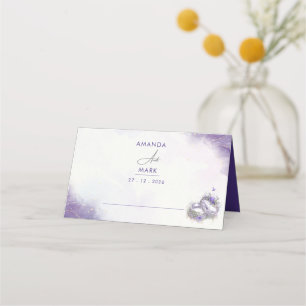 Modern Minimalist Purple Lilac Trendy Place Card