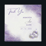 Modern Minimalist Purple Lilac Wedding Magnet<br><div class="desc">Lilac Wedding magnet</div>