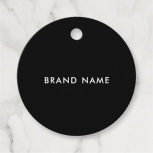 Modern Minimalist QR Code Clothing Label Hang Tag