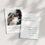 Modern & Minimalist QR Code Photo Wedding Invitation