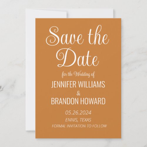 Modern Minimalist QR Code Terracotta Wedding Save  Save The Date