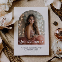 Modern Minimalist Quinceañera Arched Photo