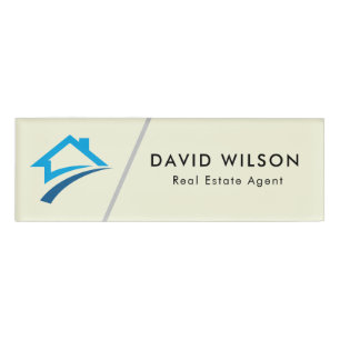Modern Minimalist Real Estate agent Name tag