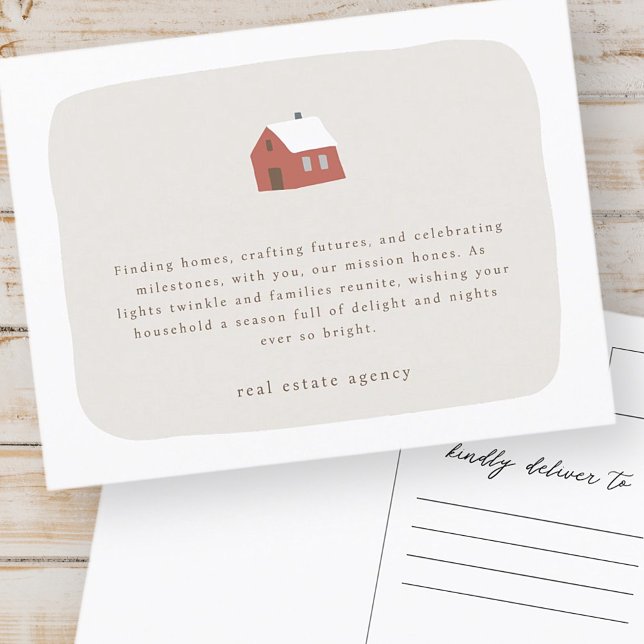 Modern Minimalist Real Estate Business Holiday Postcard (Creator Uploaded)