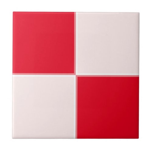 Modern Minimalist Red Blush Pink White Geometric Ceramic Tile