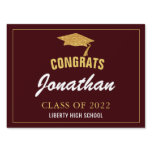 Modern Minimalist Red Maroon Graduation Outdoor Si Sign Modern Minimalist Red Maroon Graduation Outdoor Si Sign