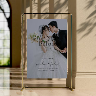 Modern Minimalist Rehearsal Dinner Welcome Foam Board