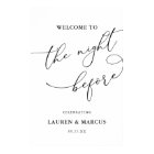 Modern Minimalist Rehearsal Dinner Welcome Sign