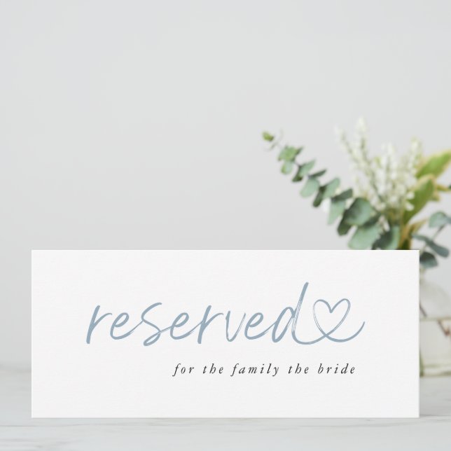 Modern Minimalist Reserved Wedding Sign (Standing Front)