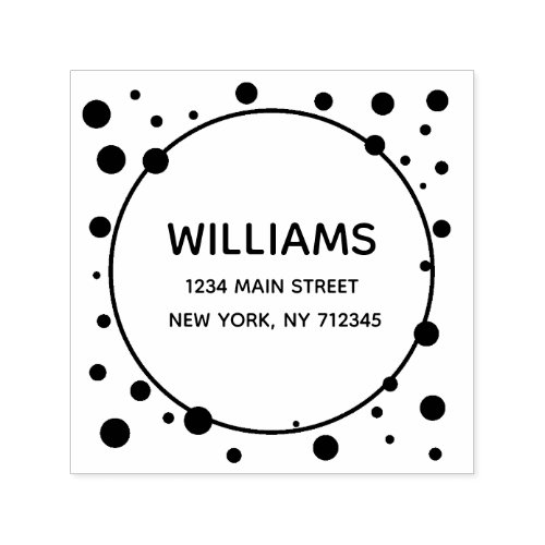 Modern minimalist return address family name self_inking stamp