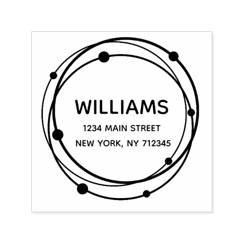 Modern minimalist return address family name self_ self_inking stamp