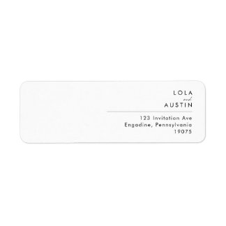 Modern Minimalist Return Address Label