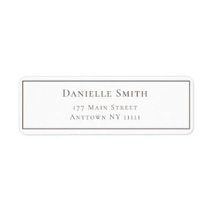 Modern Minimalist Return Address Label