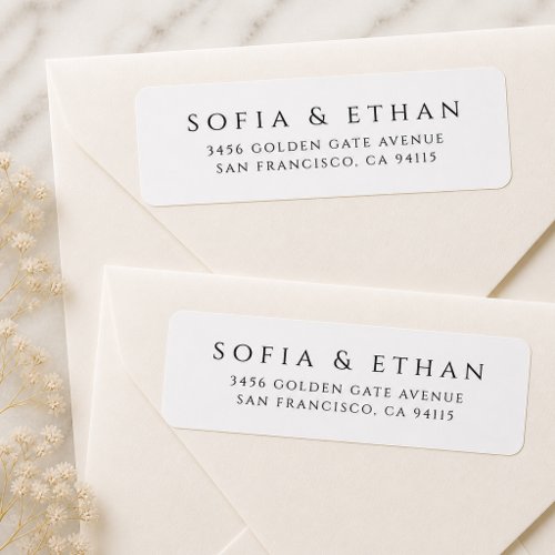 Modern Minimalist Return Address Label