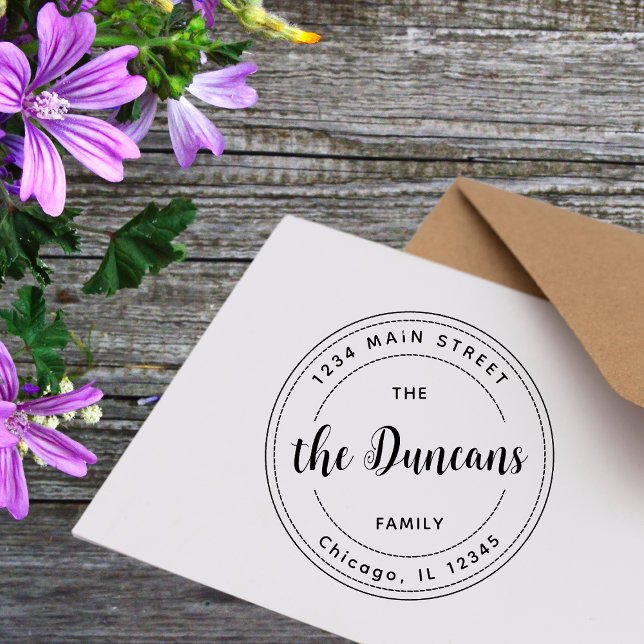 Modern Minimalist Return Address Large Rubber Stamp (Creator Uploaded)