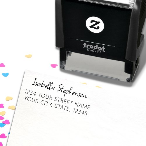 Modern Minimalist Return Address  Self_inking Stamp