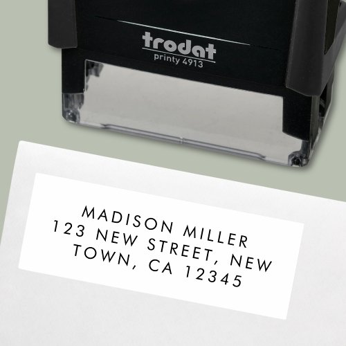 Modern Minimalist Return Address Self_inking Stamp