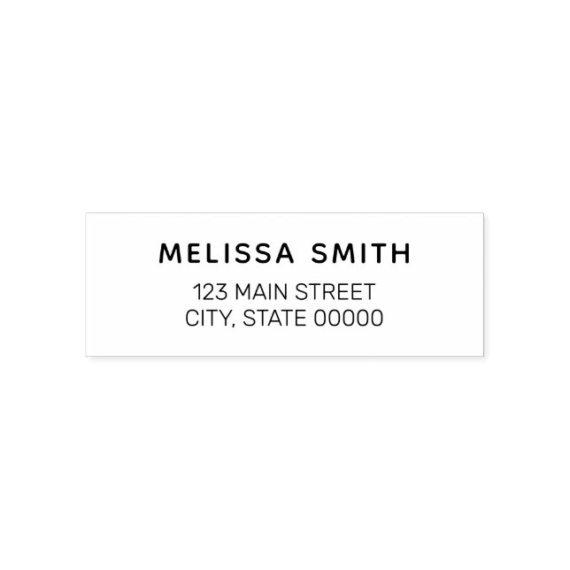 Modern Minimalist Return Address Self-inking Stamp (Design)