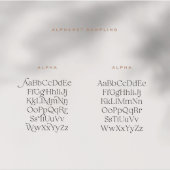 Modern Minimalist Return Address Stamp (Alphabet )