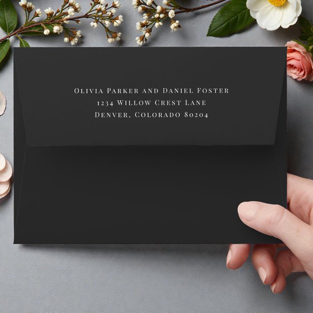 Modern Minimalist Return Address Wedding Envelope (Creator Uploaded)