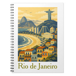 Modern Minimalist Rio de Janeiro Brazil Travel Notebook