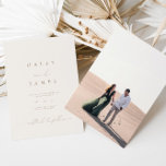 Modern Minimalist Romantic Photo Wedding Invitation<br><div class="desc">This simple and elegant invitation is perfect for a modern wedding. Design features an handwritten font and modern minimalist design. Designed to coordinate with for the «Natural Glam» Wedding Invitation Collection. To change your names, wedding location and date, and other details, click «Personalize». To move the text and photo or...</div>