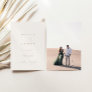 Modern Minimalist Romantic Script Photo Wedding In Invitation