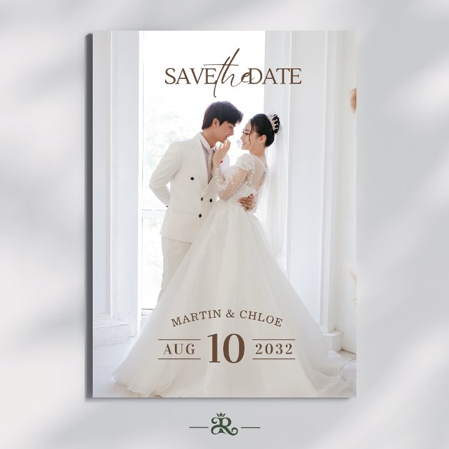 Modern Minimalist Romantic Script Photo Wedding  Invitation (Creator Uploaded)