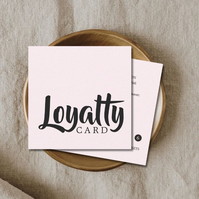 Modern Minimalist Rose Beauty Salon Loyalty Card (Creator Uploaded)