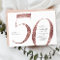 Modern minimalist rose gold glitter 50th birthday