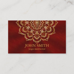 Modern Minimalist Rose Gold Lotus Yoga Instructor Business Card