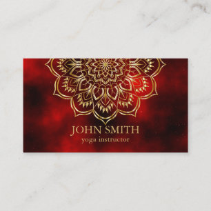 Modern Minimalist Rose Gold Lotus Yoga Instructor Business Card