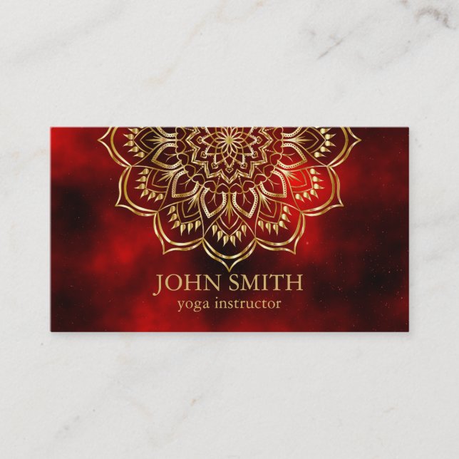 Modern Minimalist Rose Gold Lotus Yoga Instructor  Business Card (Front)