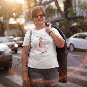 Modern Minimalist Round Photo for Grandma T-Shirt