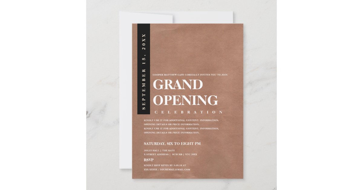 modern grand opening invitation