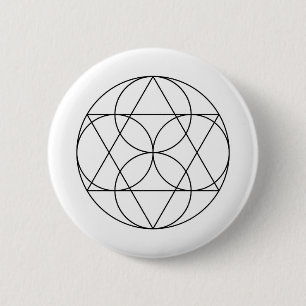 Modern Minimalist Sacred Geometry Abstract Pinback Button