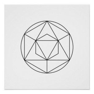 Modern Minimalist Sacred Geometry Abstract Poster