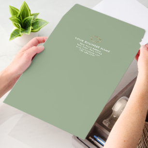 Modern Minimalist Sage Green Business Logo Envelope Mailers