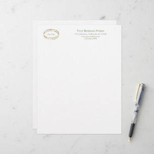 Modern Minimalist Sage Green Custom Business Logo Letterhead