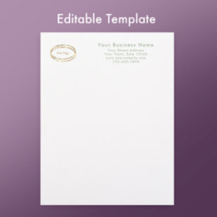Modern Minimalist Sage Green Custom Business Logo Letterhead