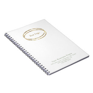 Modern Minimalist Sage Green Custom Business Logo Notebook